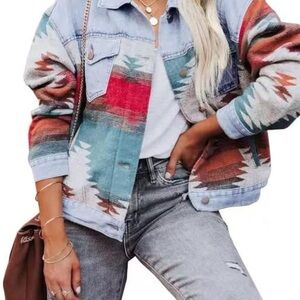 Women's Multicolor Denim Jacket